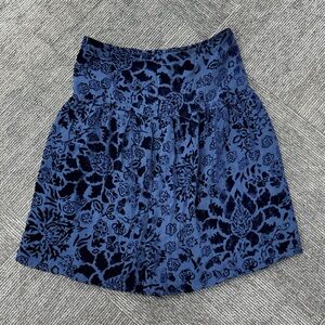 Burberry Blue Floral Mini Skirt Size 6
